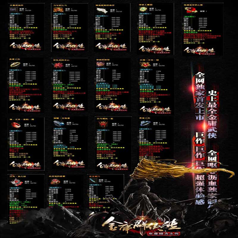 金庸群侠传装备属性